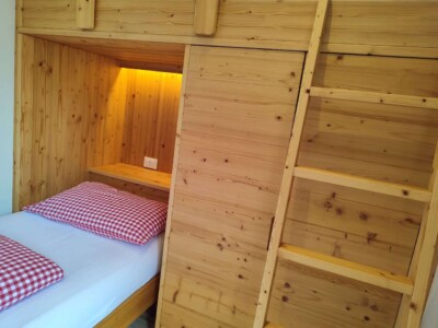 Camera con letto a castello in casa Heidi